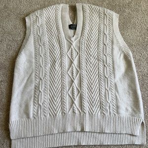 Cream Cable Knit Anthropologie Sweater Vest